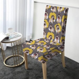 Linen Pug Cover for a dining chair