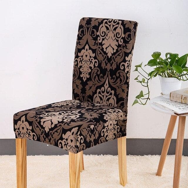Black Baroque Cover for a dining chair 1 Black Baroque Cover for a dining chair