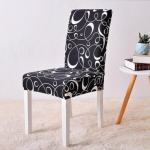 Black Woven Fabric Cover for a dining chair