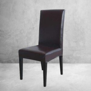 Brown Leather Faux Leather Cover for a dining chair