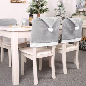 Gray Christmas Cover for a dining chair
