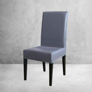 Gray Leather Faux Leather Cover for a dining chair