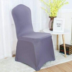 Gray Wedding Cover for a dining chair