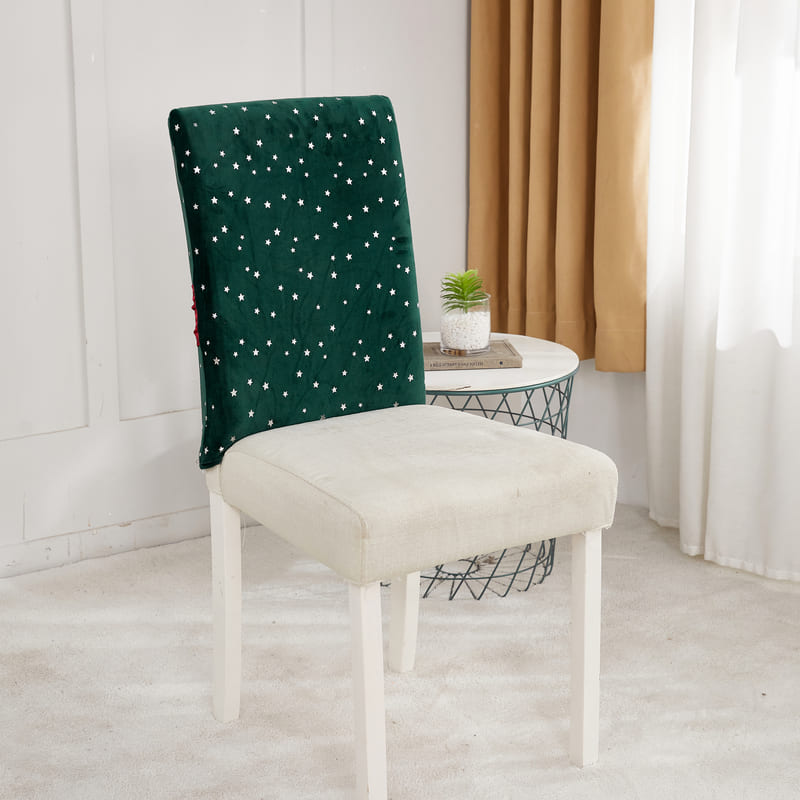 Green Velvet Christmas Cover for a dining chair 3 Green Velvet Christmas Cover for a dining chair - Image 3
