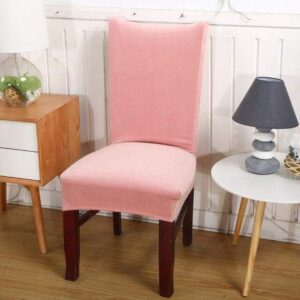 Pink Velvet Pale Cover for a dining chair
