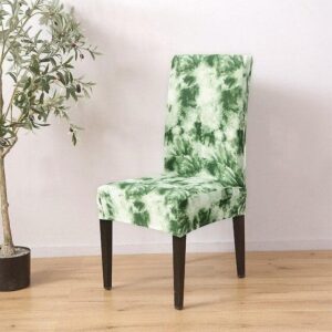 Green Paw Print Cover for a dining chair