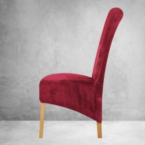 Velvet Carmine Cover for a dining chair
