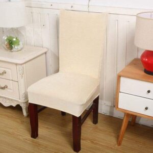 White Velvet Cover for a dining chair