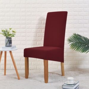 Wide Burgundy Cover for a dining chair