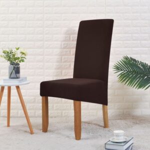 Wide Coffee Brown Cover for a dining chair