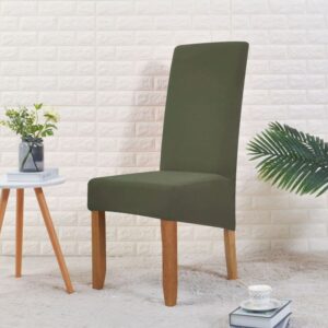 Wide Khaki Cover for a dining chair