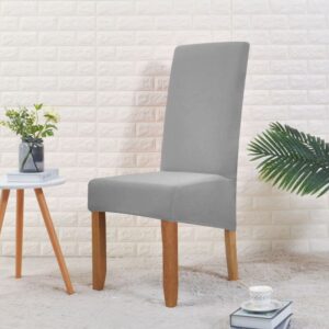 Wide Light Gray Cover for a dining chair