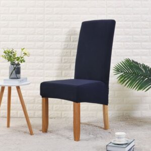 Wide Navy Cover for a dining chair
