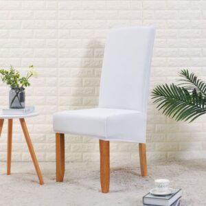 Wide White Cover for a dining chair