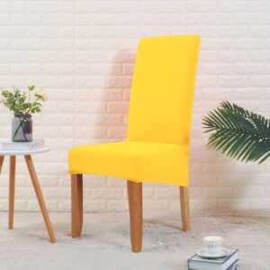 Wide Yellow Cover for a dining chair